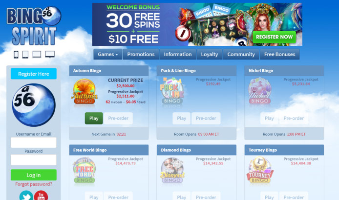 BingoSpirit salas de bingo online