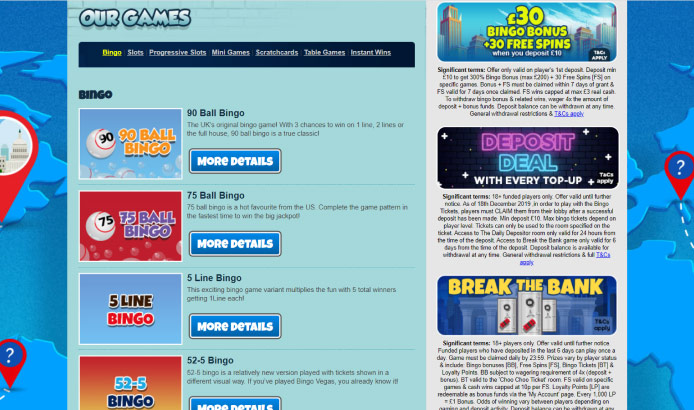 City Bingo salas de bingo online