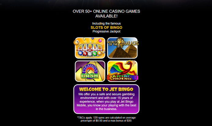 Jet Bingo salas de bingo online